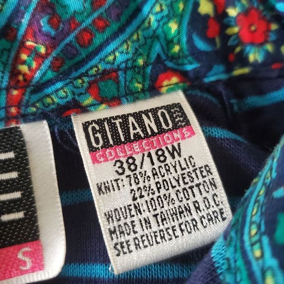 Vintage Gitano long-sleeved  shirt size 18 - Picture 7 of 9